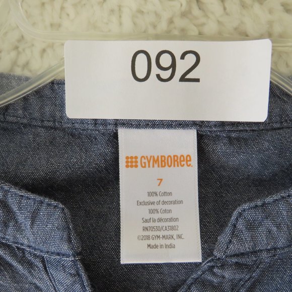 GYMBOREE Girls Dress Size 7 100% Cotton Button-up Front-Half Beautiful Embroider - Picture 8 of 12